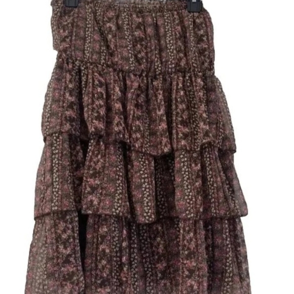 Rue21 Brown Tiered Strapless Dress Night Out - Picture 2 of 10